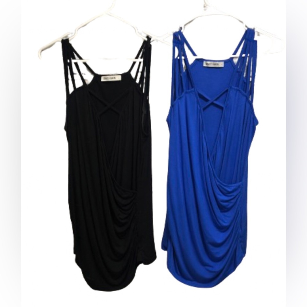 Grace Karin (2)  spaghetti strap V neck, deep plunge 1 black…